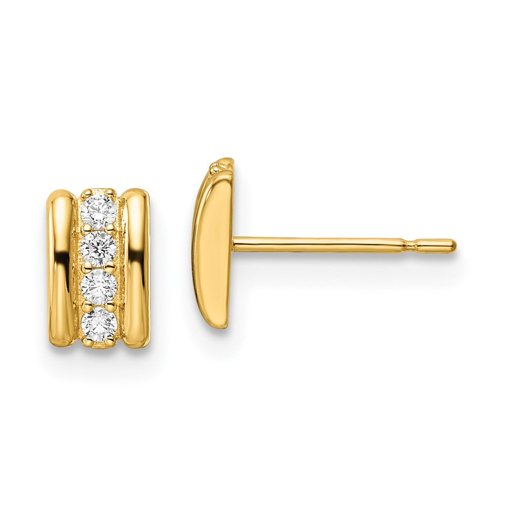 14K Gelbgold Zirkonia Ohrstecker