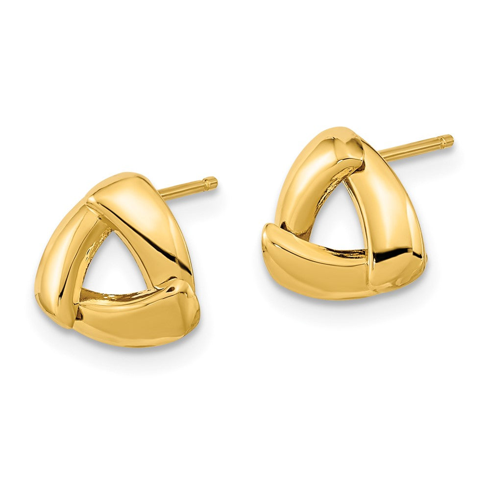 14K Gelbgold Ohrstecker, poliert, Dreieck