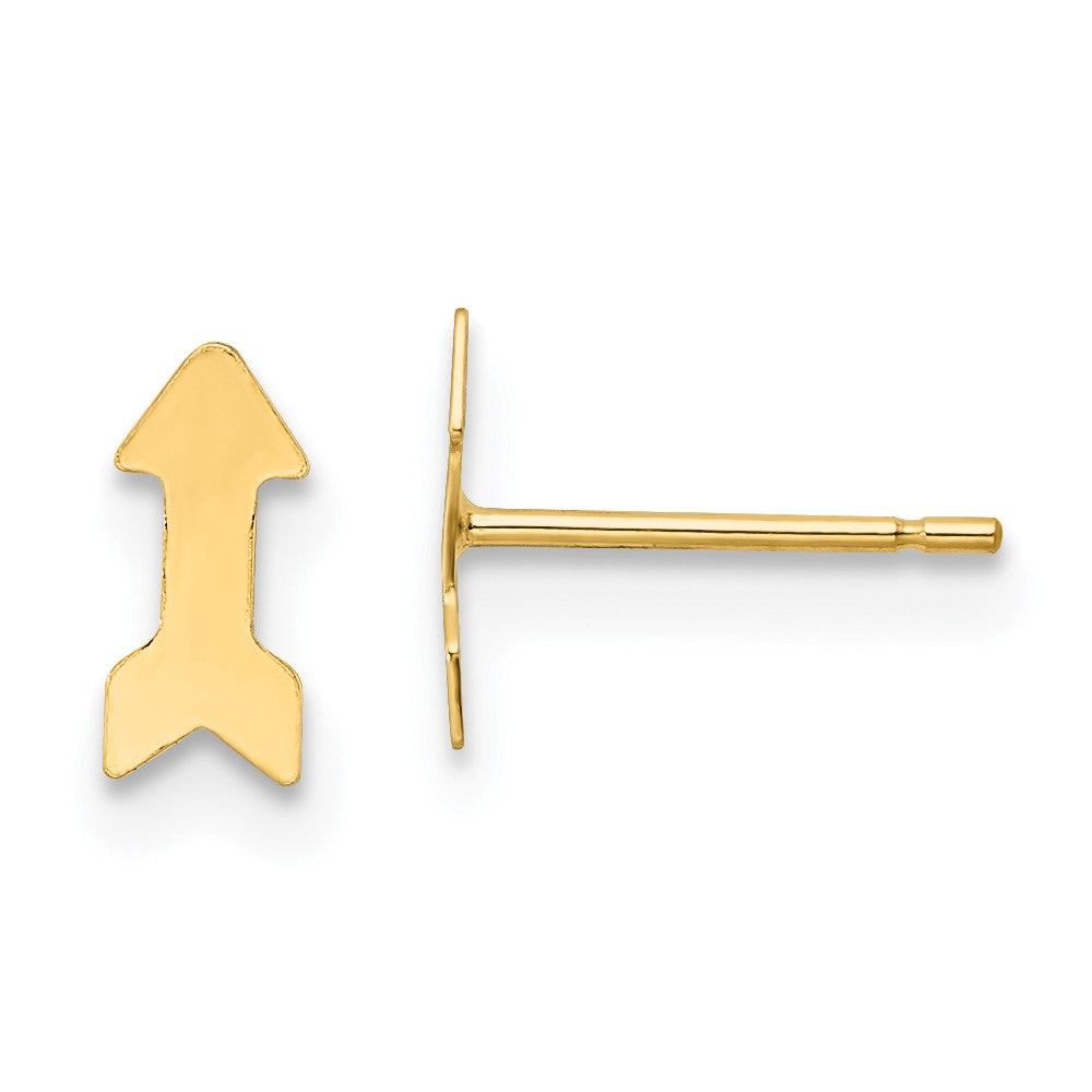 14K Gelbgold Poliert Pfeil Ohrstecker