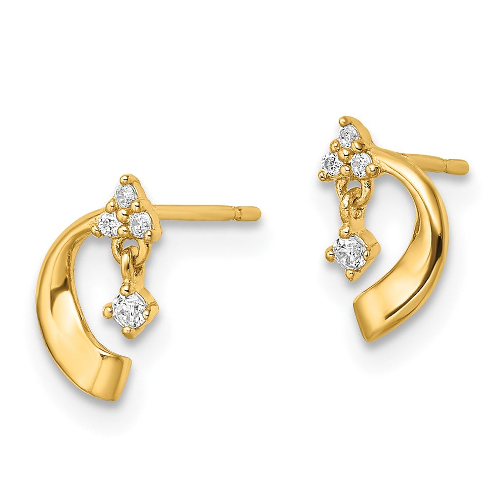 14K Gelbgold Zirkonia Ohrstecker