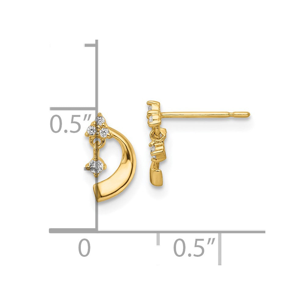 14K Gelbgold Zirkonia Ohrstecker