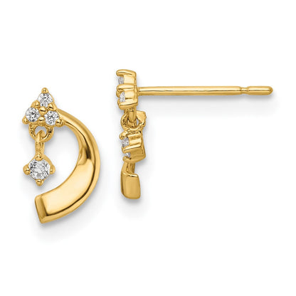 14K Gelbgold Zirkonia Ohrstecker