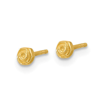 14K Gelbgold Poliert Rose Ohrstecker