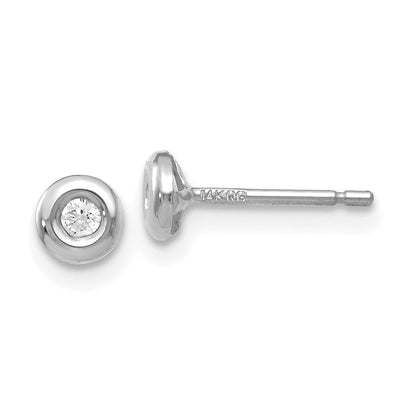14K Weißgold 14kwg & Rhodium Poliert Zirkonia Ohrringe
