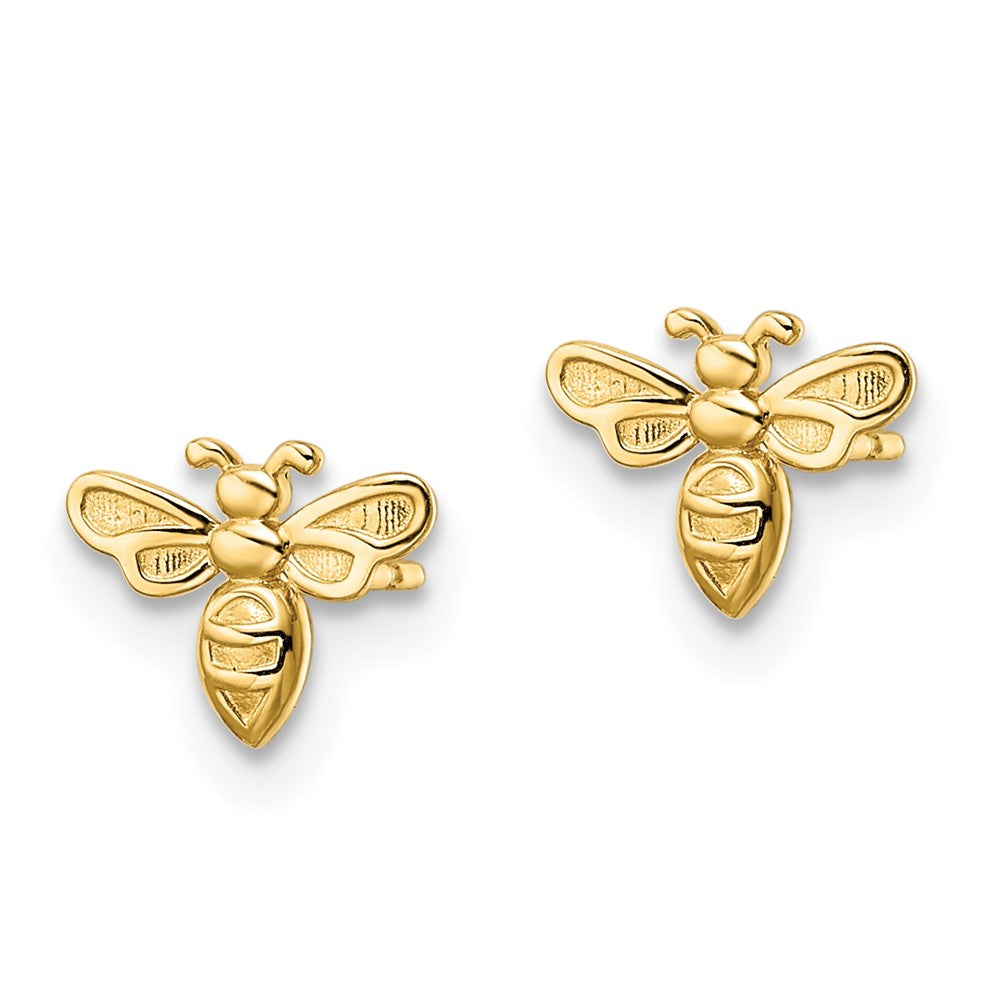 14K Gelbgold Bumble Biene Ohrstecker