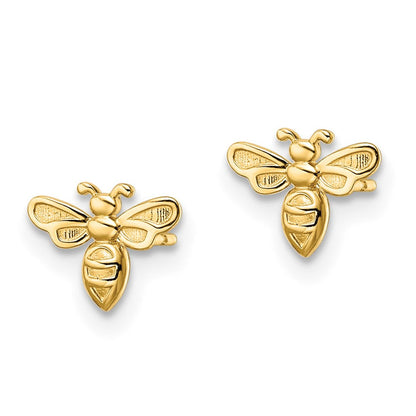 14K Gelbgold Bumble Biene Ohrstecker
