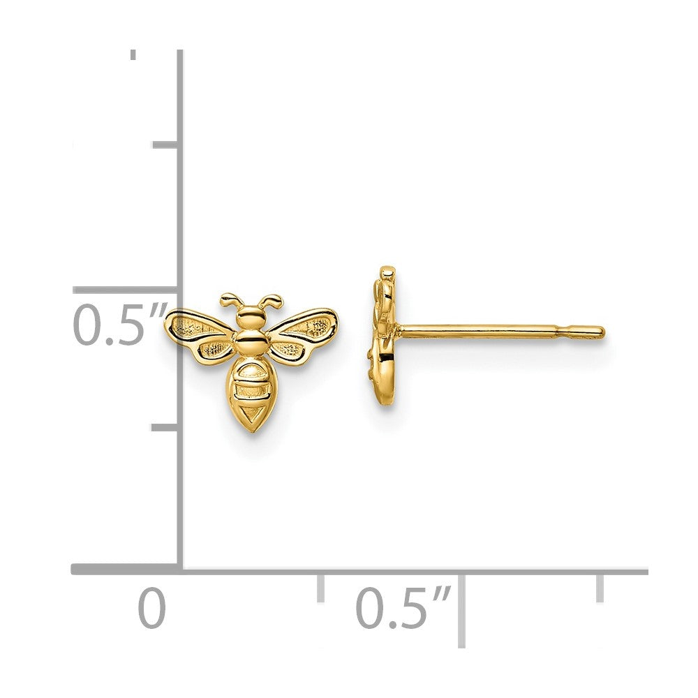 14K Gelbgold Bumble Biene Ohrstecker