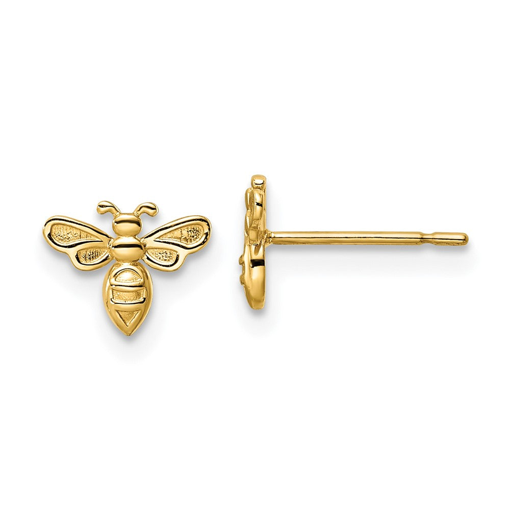 14K Gelbgold Bumble Biene Ohrstecker