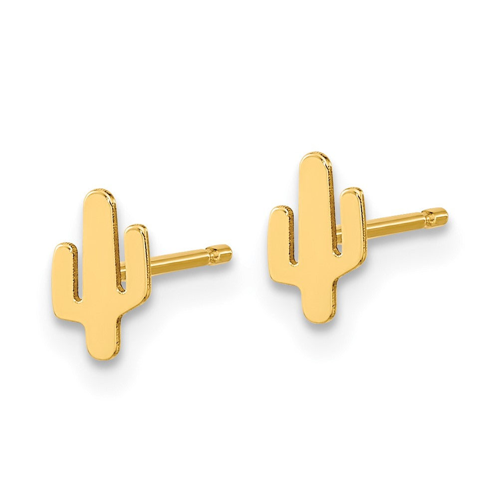 14K Gelbgold Poliert Cactus Ohrstecker