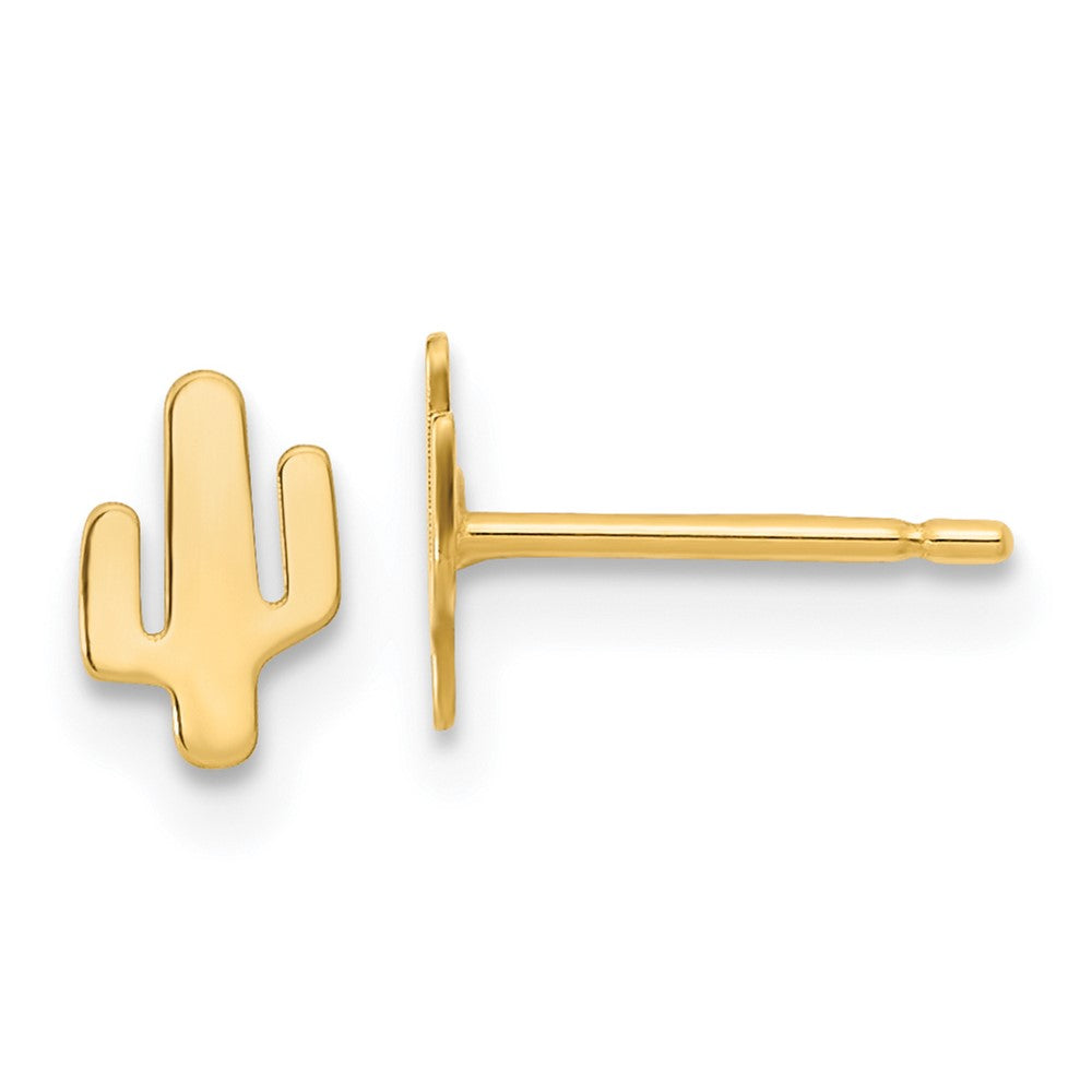 14K Gelbgold Poliert Cactus Ohrstecker