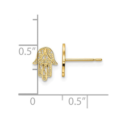 14K Gelbgold Hamsa Ohrstecker