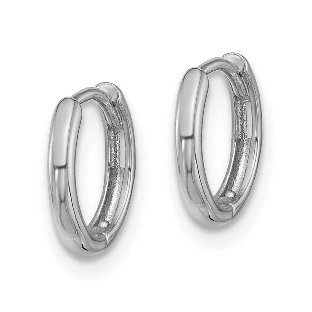 14K Weißgold Klappbar Creolen