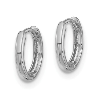 14K Weißgold Klappbar Creolen