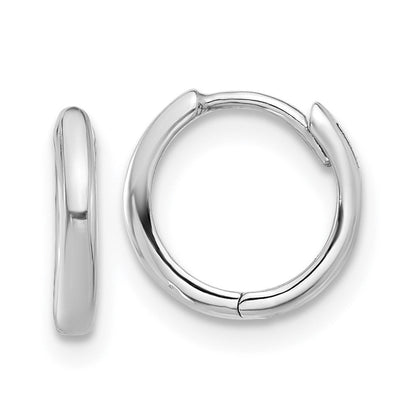14K Weißgold Klappbar Creolen