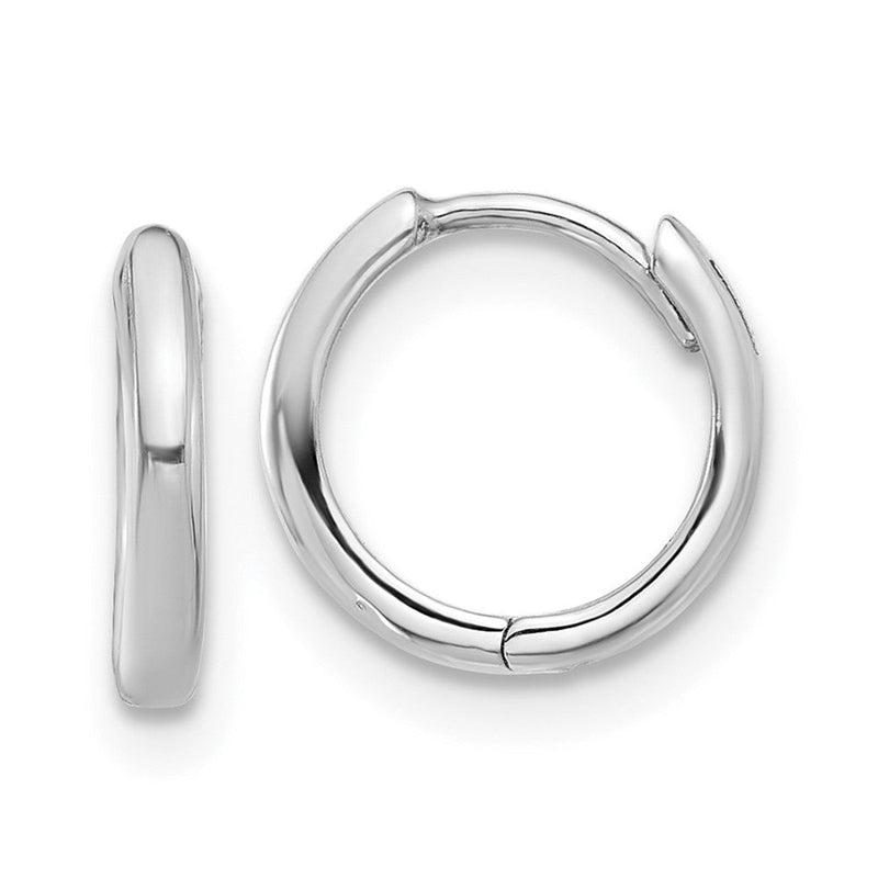 14K Weißgold Klappbar Creolen
