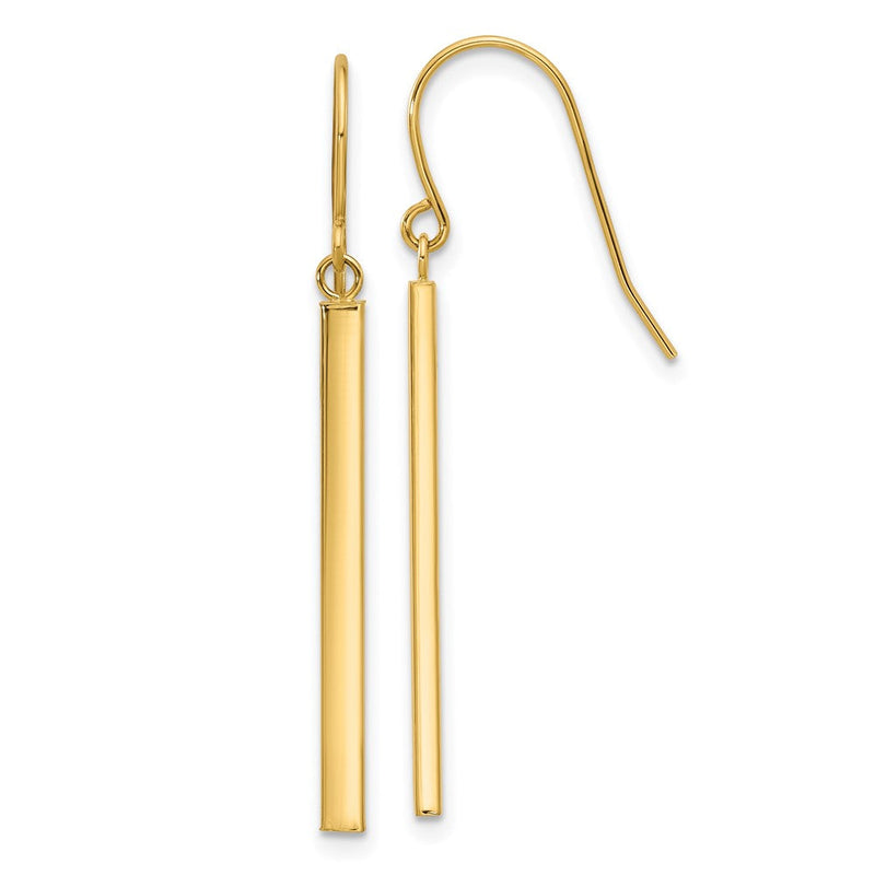 14K Gelbgold Stab Ohrhänger