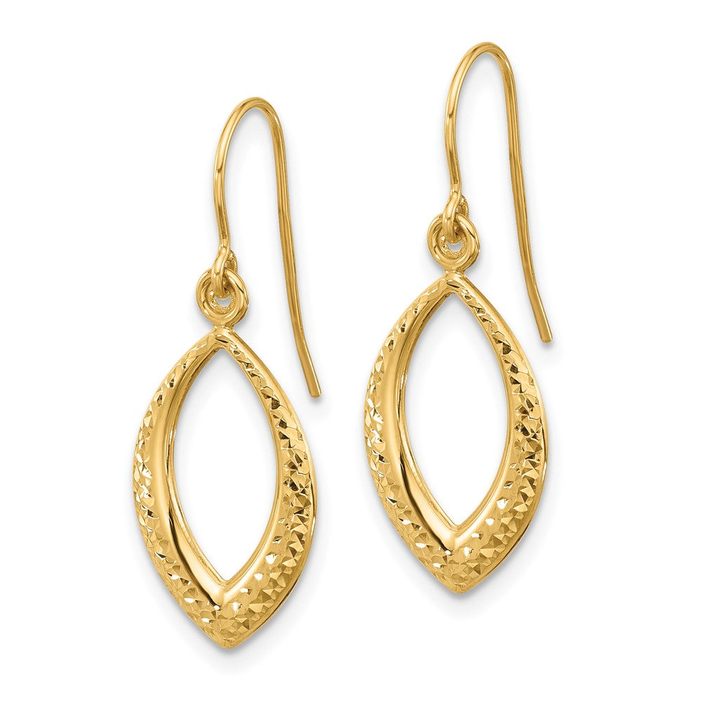 14K Gelbgold Diamantiert Ohrhänger