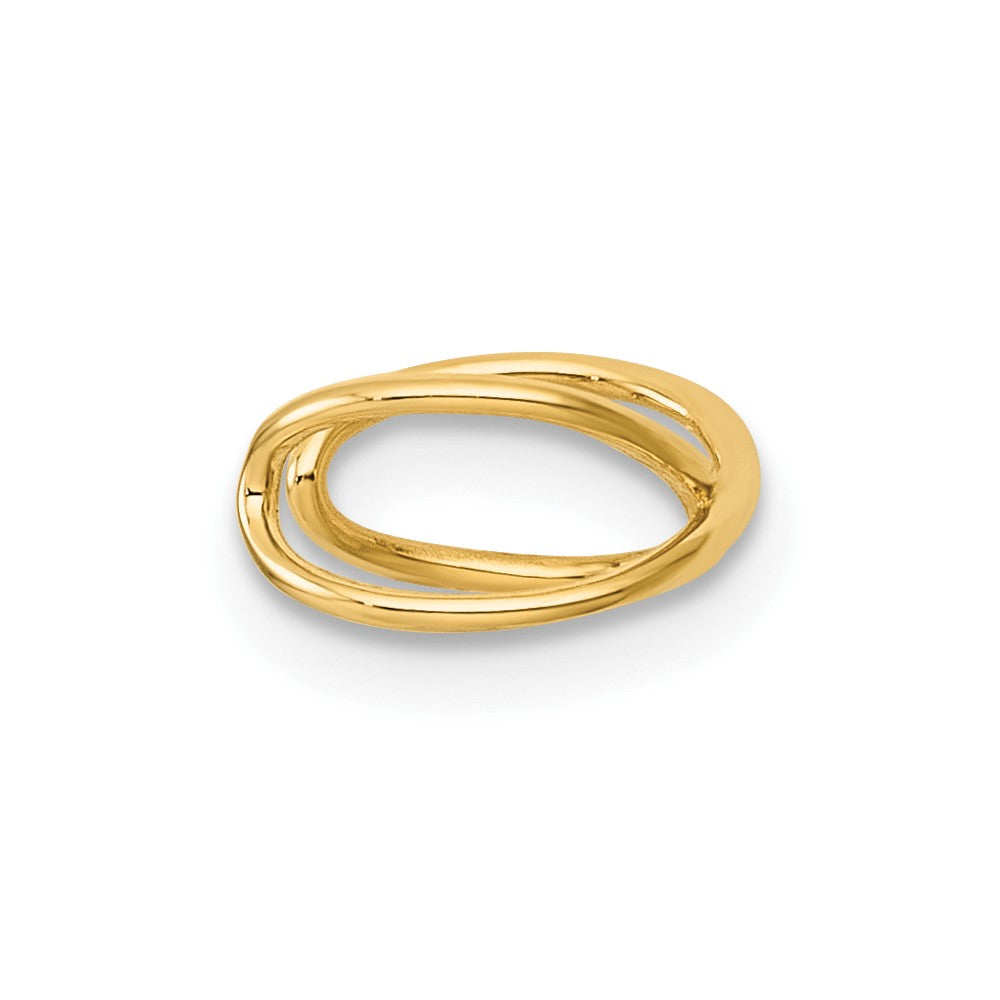 14K Gelbgold Poliert Kreuz Einfach Ohr Manschette