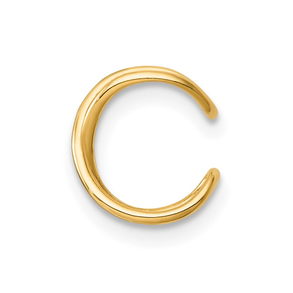 14K Gelbgold Poliert Kreuz Einfach Ohr Manschette