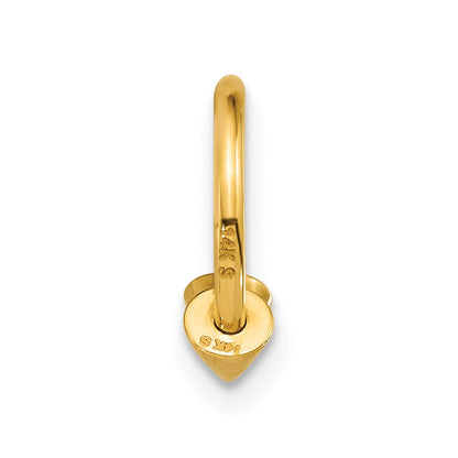 14K Gelbgold Poliert Screw-off End Pointed Einfach Ohr Manschette