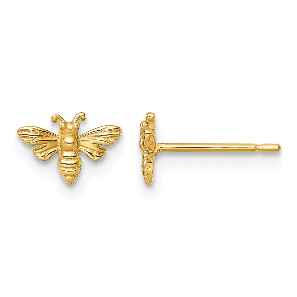 14K Gelbgold Poliert Biene Ohrstecker
