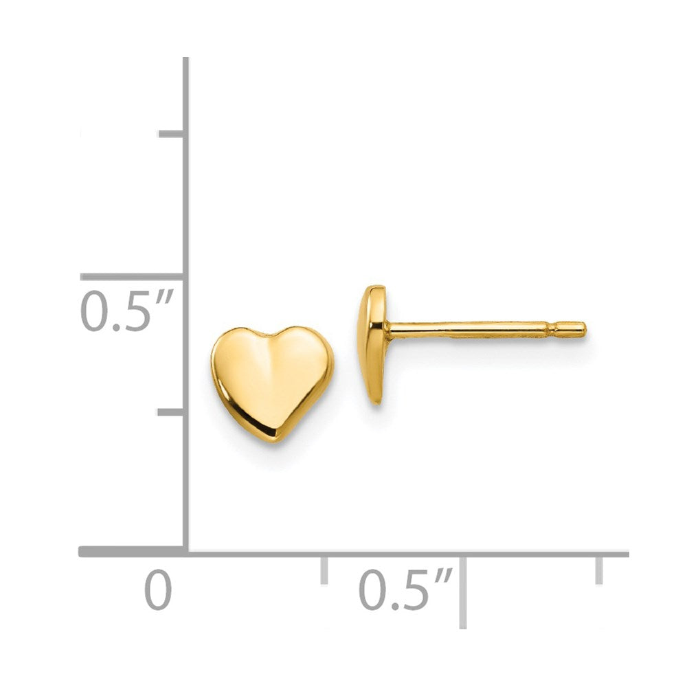 14K Gelbgold Herz Ohrringe