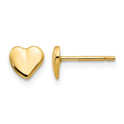 14K Gelbgold Herz Ohrringe