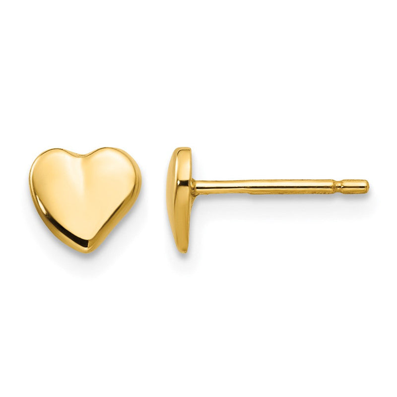 14K Gelbgold Herz Ohrringe