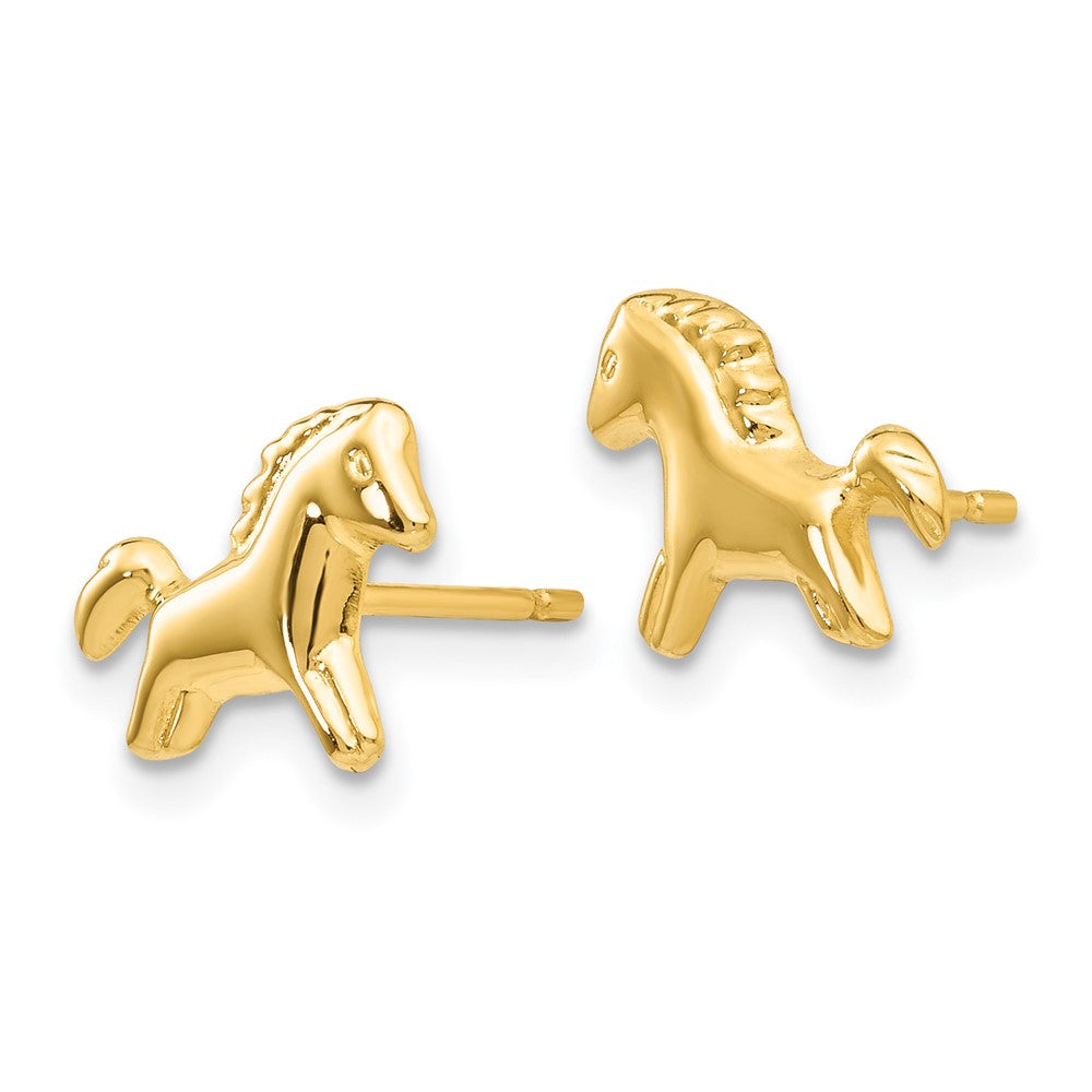14K Gelbgold Pony Ohrringe