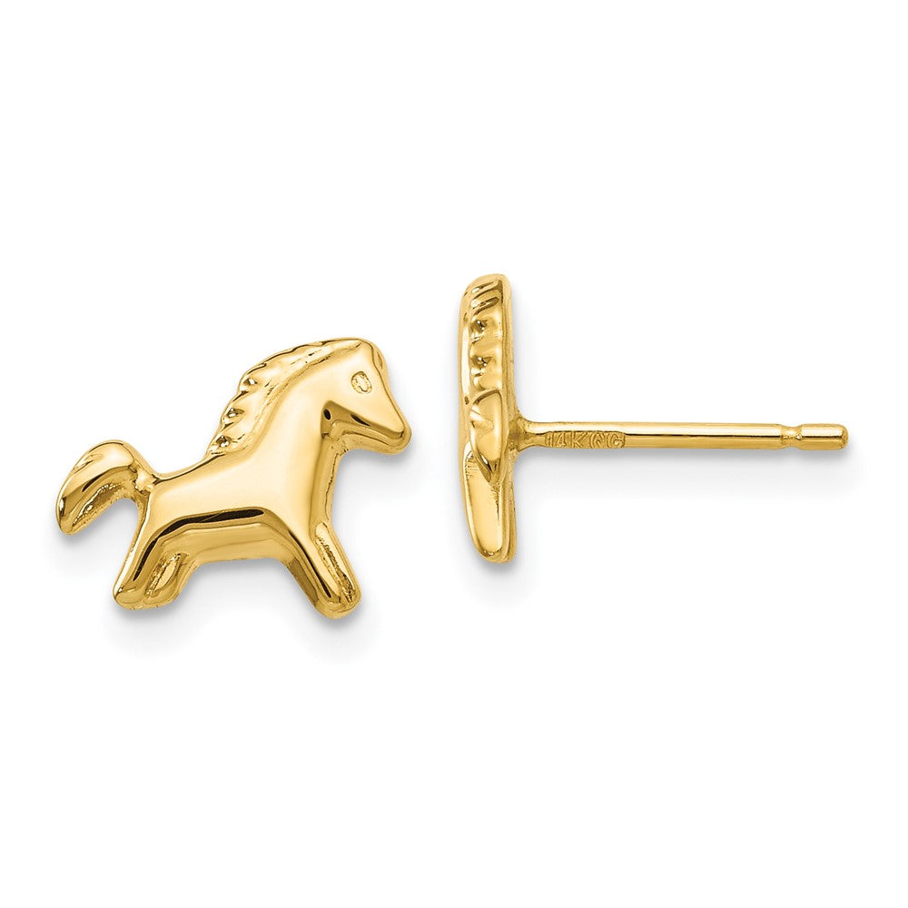 14K Gelbgold Pony Ohrringe