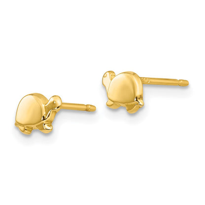 14K Gelbgold Mini Schildkröte Ohrringe