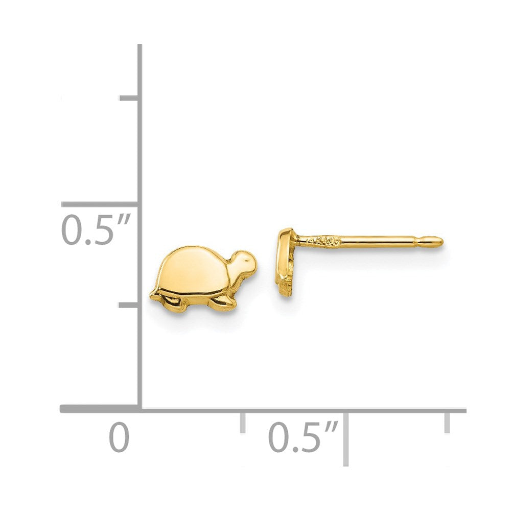 14K Gelbgold Mini Schildkröte Ohrringe