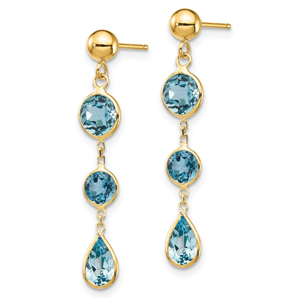 14K Blauer Topas Ohrhänger