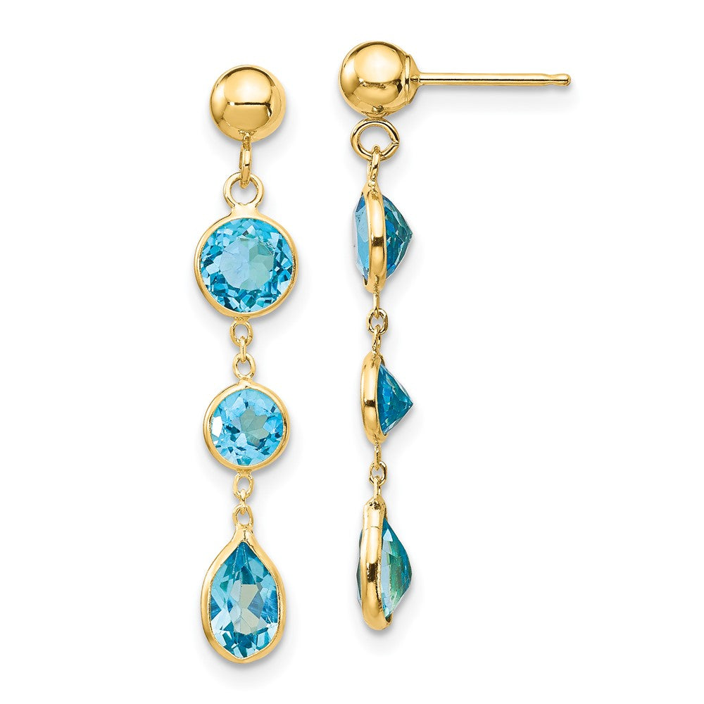 14K Blauer Topas Ohrhänger