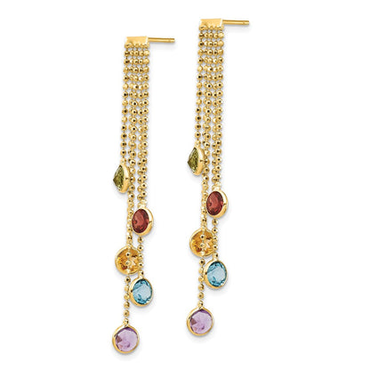 14K Multi-colored Edelstein Ohrhänger