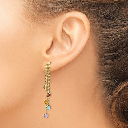 14K Multi-colored Edelstein Ohrhänger