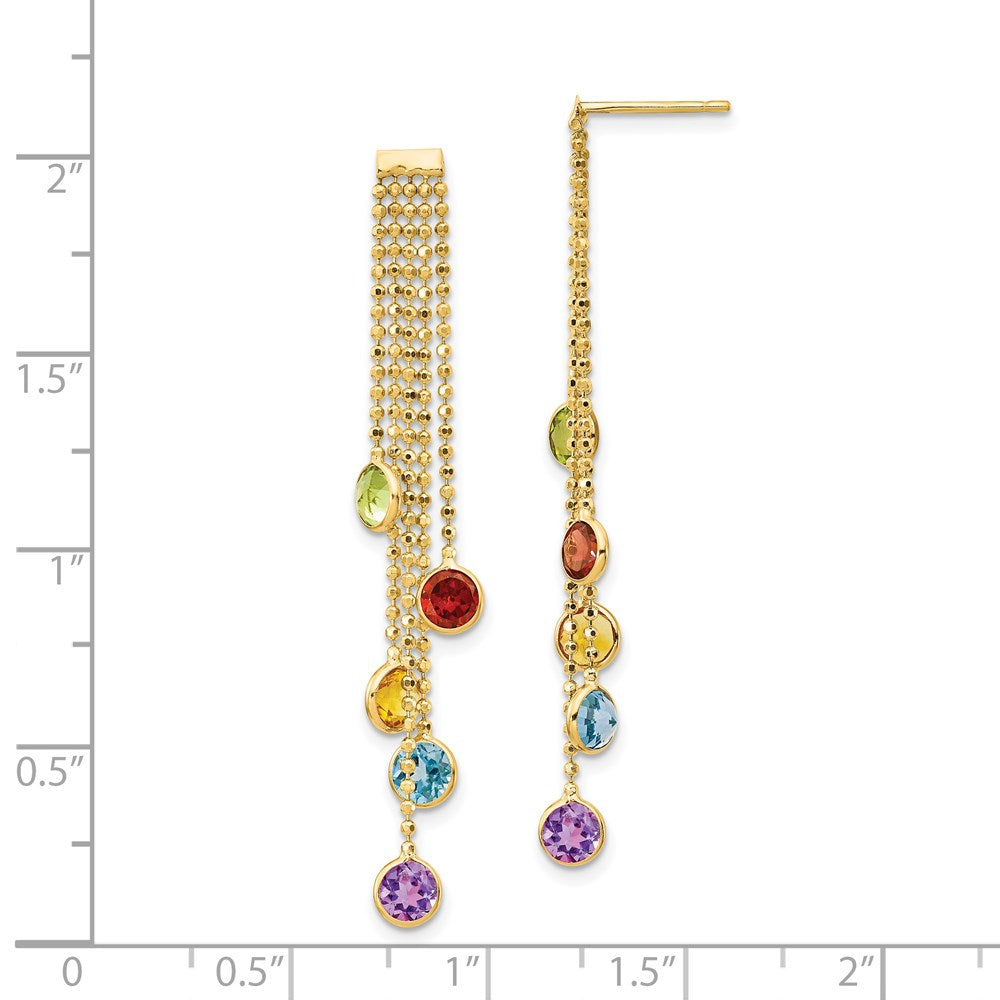 14K Multi-colored Edelstein Ohrhänger