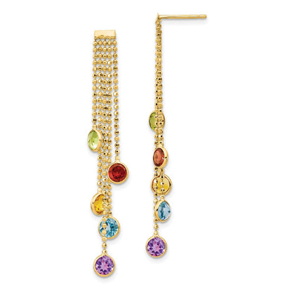 14K Multi-colored Edelstein Ohrhänger