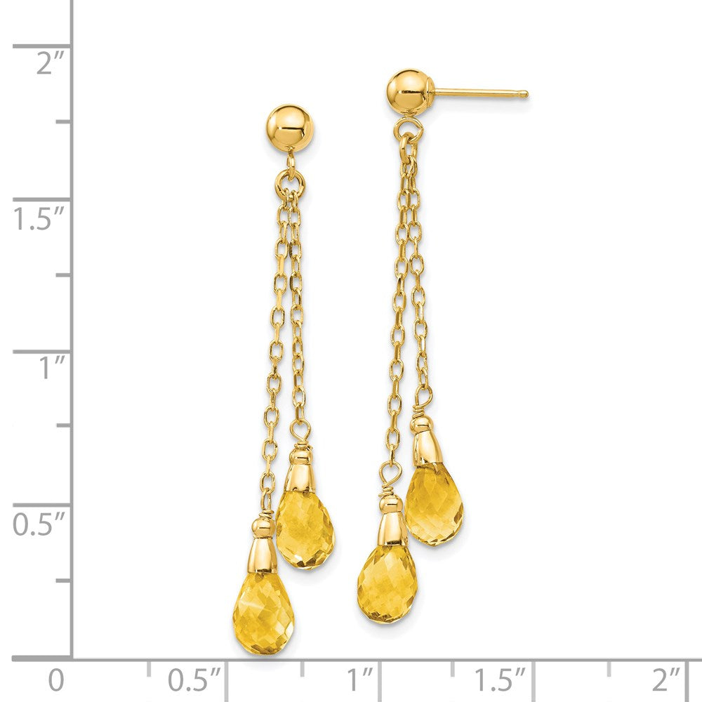 14K Citrin-Ohrhänger