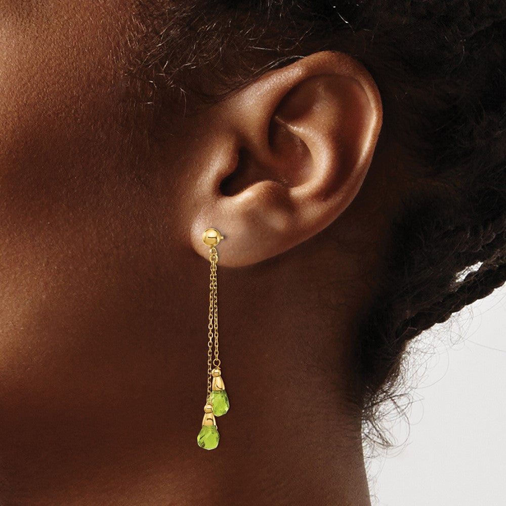14K Gold Peridot-Ohrhänger