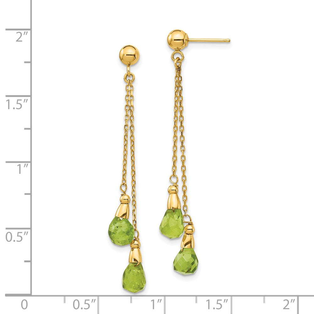 14K Gold Peridot-Ohrhänger