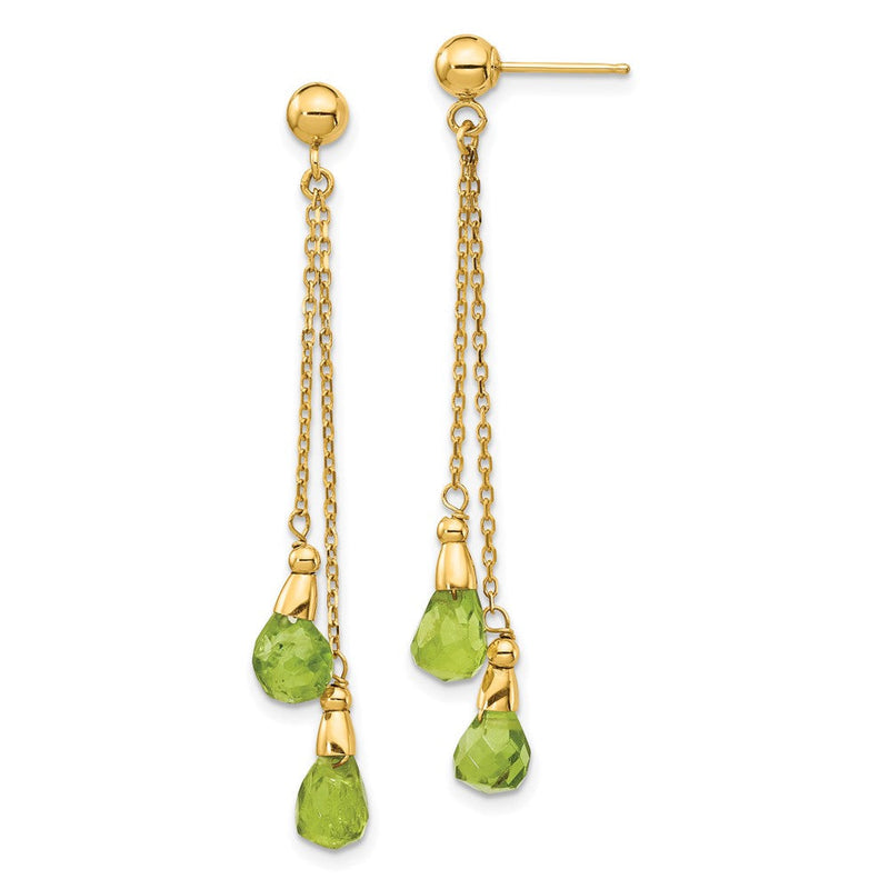 14K Gold Peridot-Ohrhänger