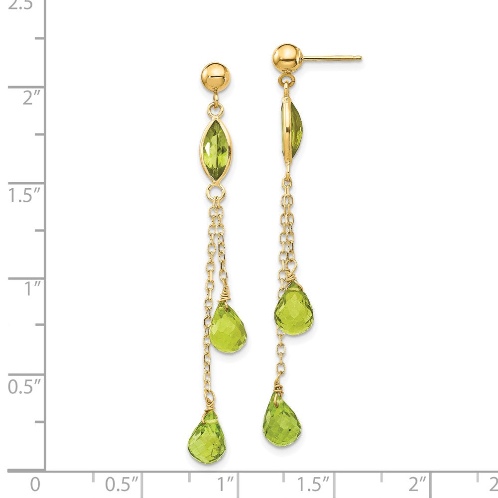14K Peridot-Ohrhänger
