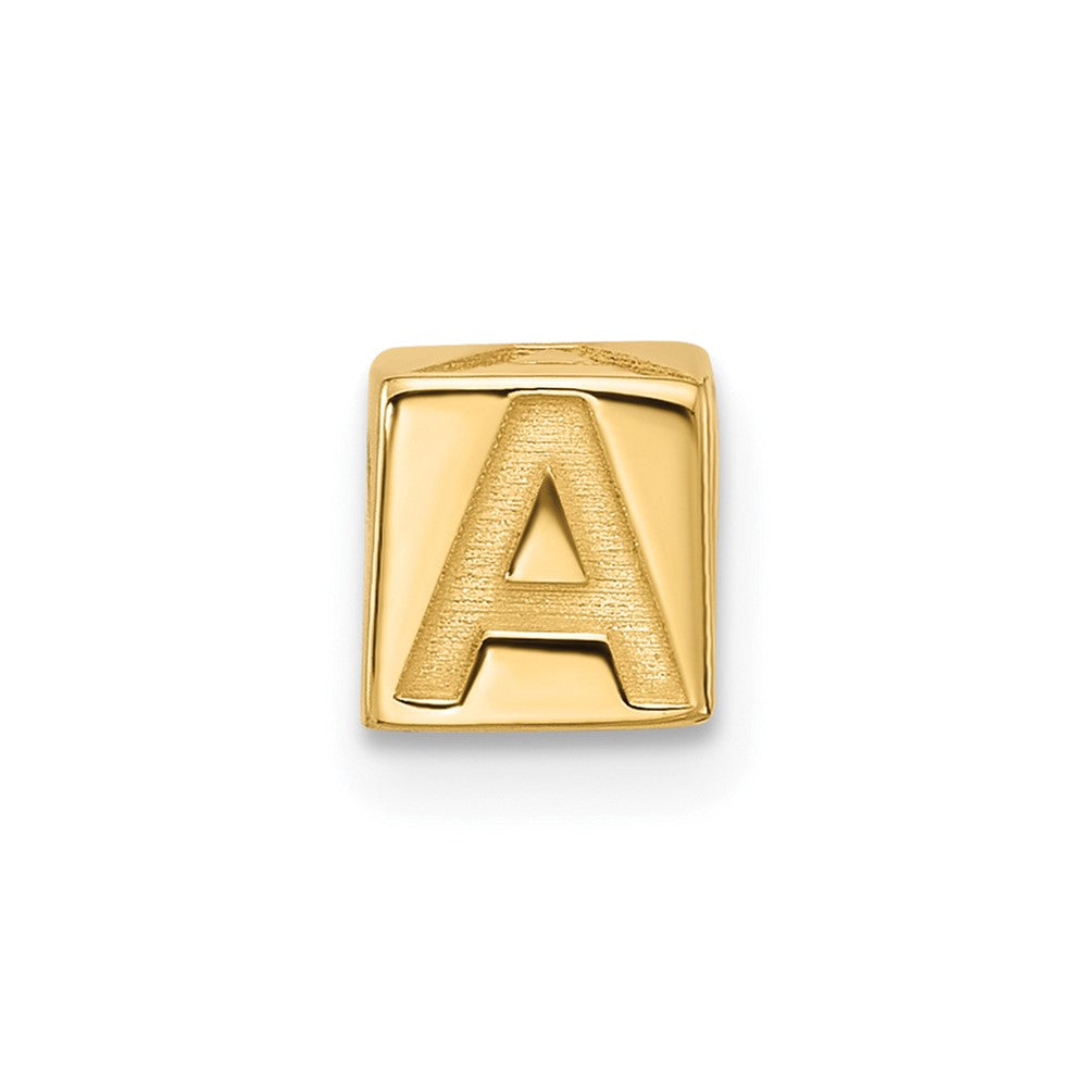 14K Gelbgold Alphabet Perle Buchstabe A