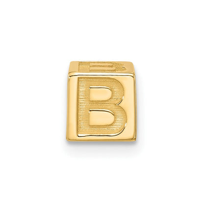 14K Gelbgold Alphabet Perle Buchstabe B