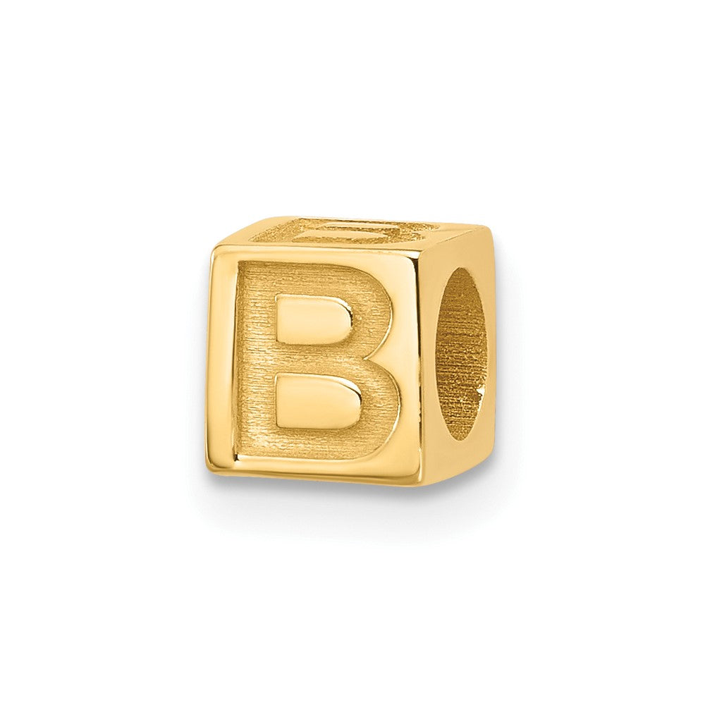 14K Gelbgold Alphabet Perle Buchstabe B