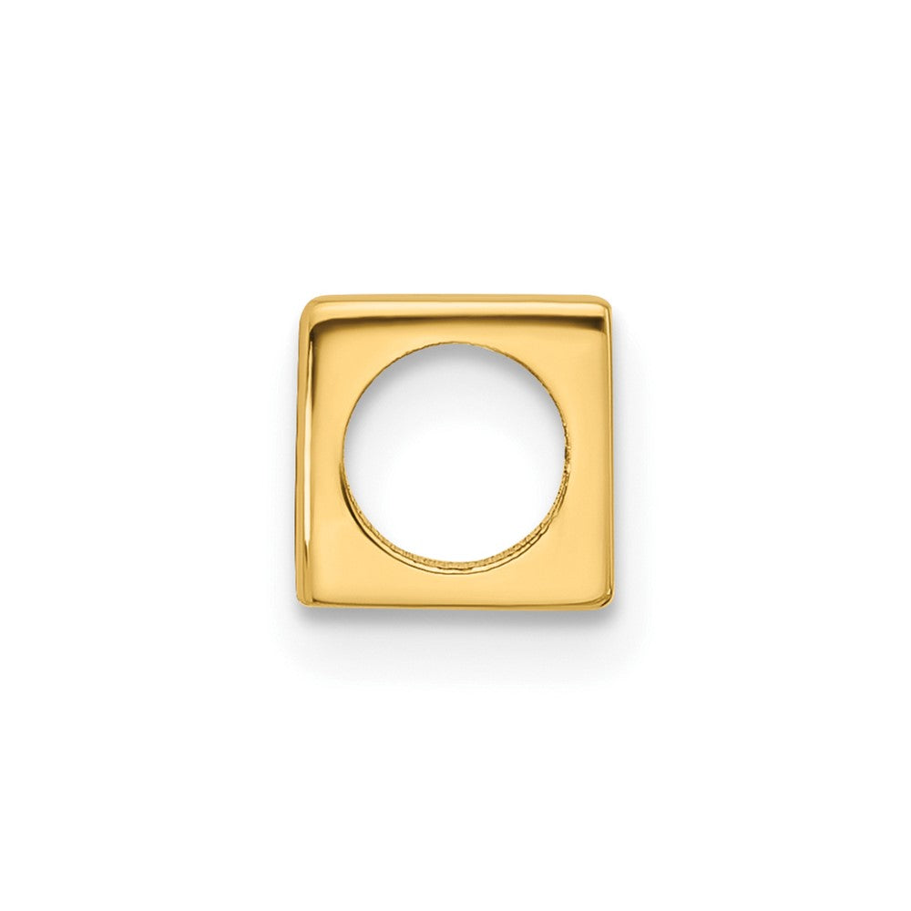 14K Gelbgold Alphabet Perle Buchstabe D