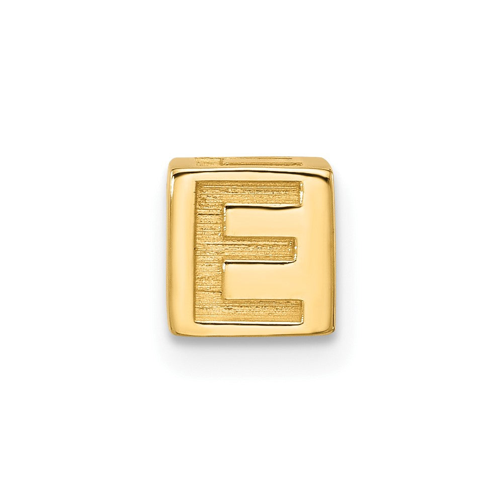 14K Gelbgold Alphabet Perle Buchstabe E