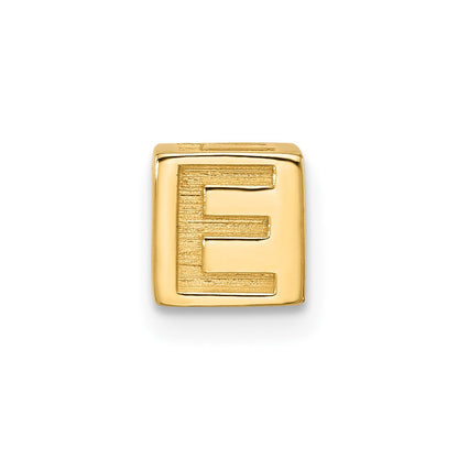 14K Gelbgold Alphabet Perle Buchstabe E