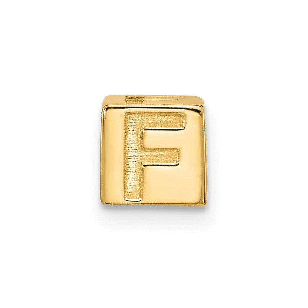 14K Gelbgold Alphabet Perle Buchstabe F